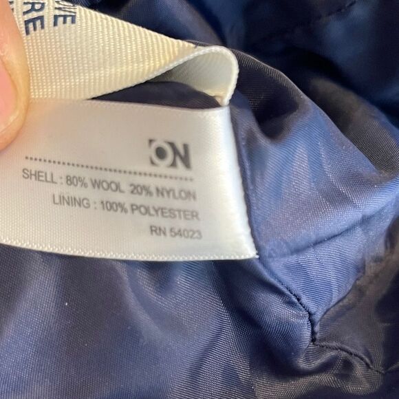 Old Navy Wool Blend Coat Navy - Picture 6 of 7